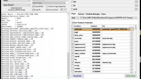 Oppo A1K Scatter Firmware Flash Without Auth