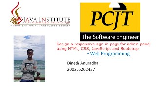 Design a responsive sign in page for admin panel using HTML, CSS, JavaScript and Bootstrap