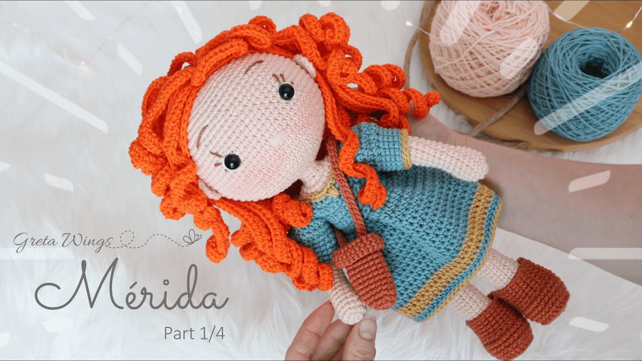 Tutorial Mérida Valiente Amigurumi | Serie Princesas  Part1/4 Sub 🇺🇸🇪🇸/ GretaWings