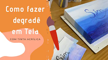 Como fazer degradê na tela de pintura?