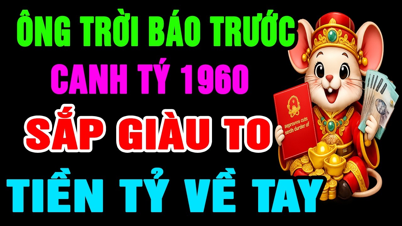Ông Trời Báo Trước, Canh Tý 1960 Sắp Phát Tài Giàu To, Phước Lộc Tiền Vàng Tự Đến Nếu Có Dấu Hiệu