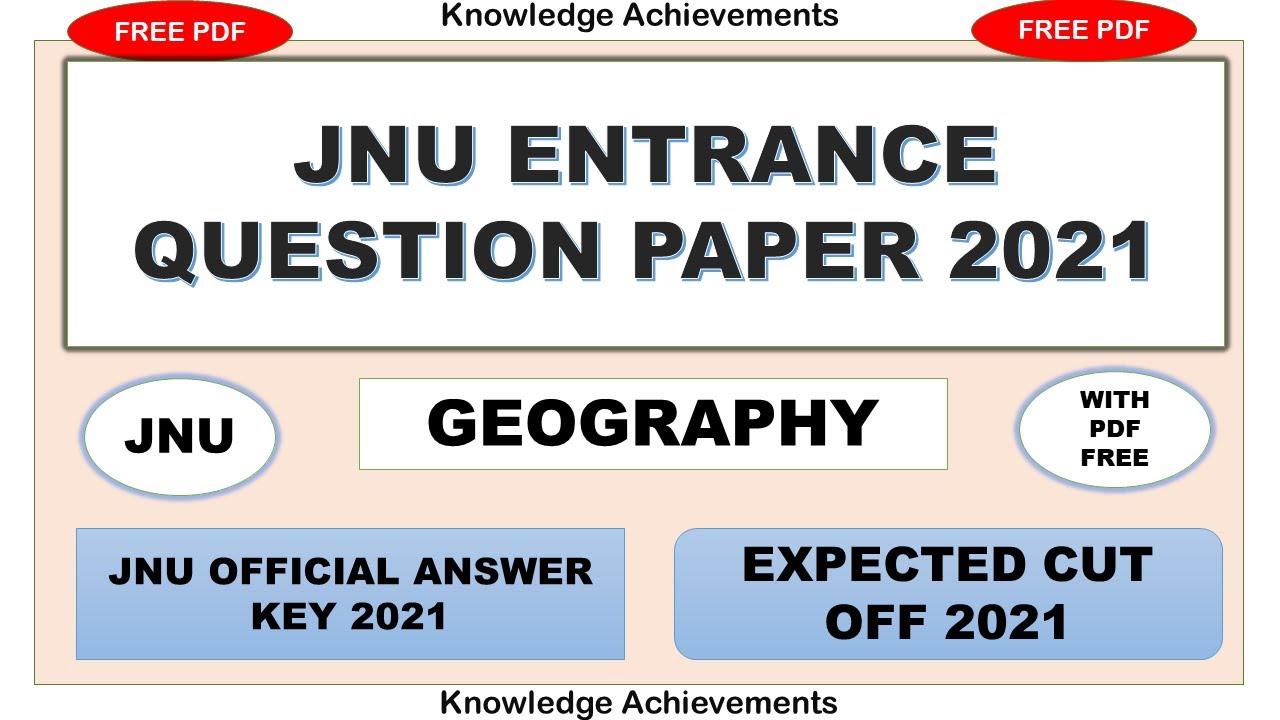 jnu phd geography question paper