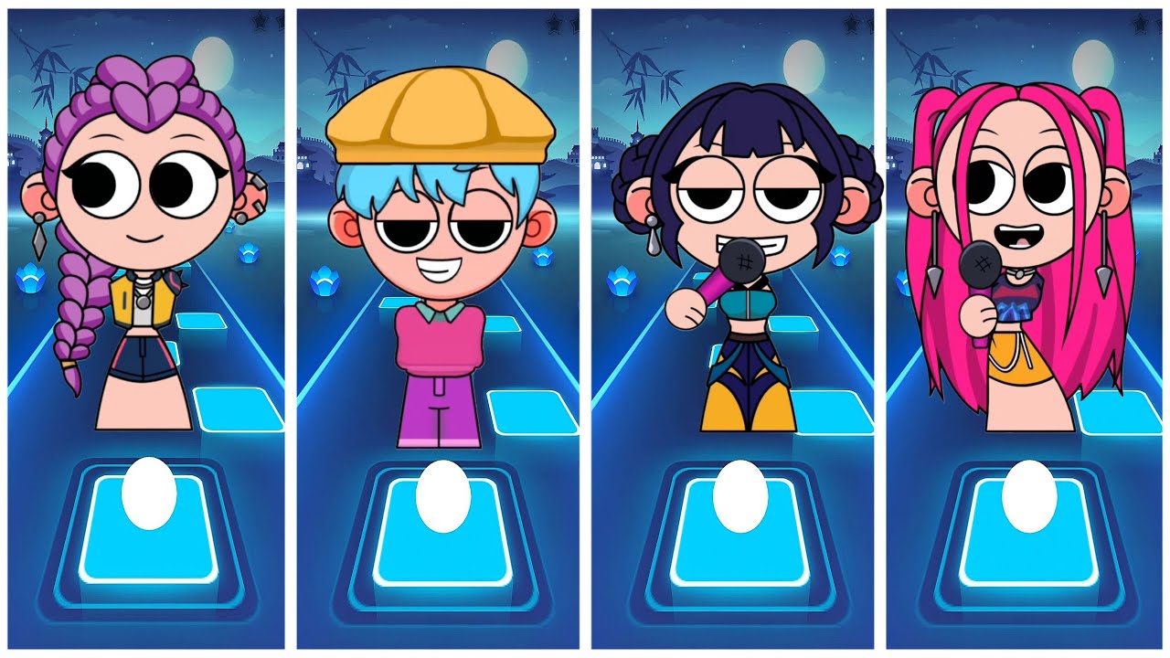 Kpop Demon Hunters 🆚 SAJA Boys 🎮 Tiles Hop EDM RUSH