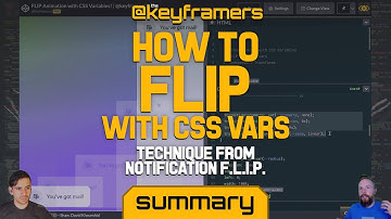 How to FLIP with CSS variables & data attributes! | SUMMARY Notification FLIP | @keyframers 3.8.2