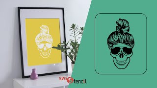 Momlife skull svg design