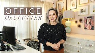 CLEAN WITH ME- Declutter Home Office + Desk Organization Tips (Marie Kondo Method)