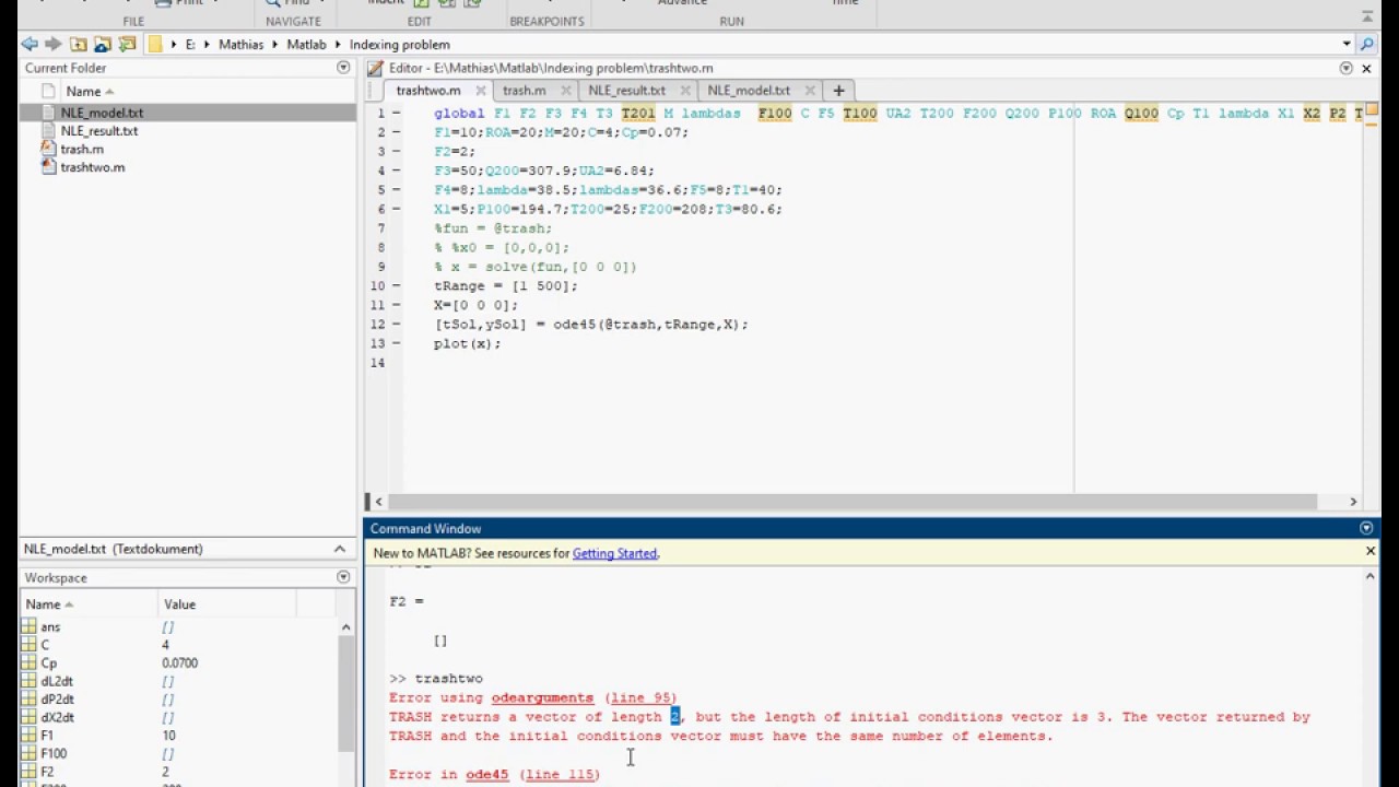 Array Indices Must Be Positive Integers Or Logical Values Matlab