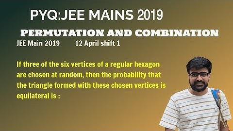 If three of the six vertices of a regular hexagon are chosen at random, then the probabi