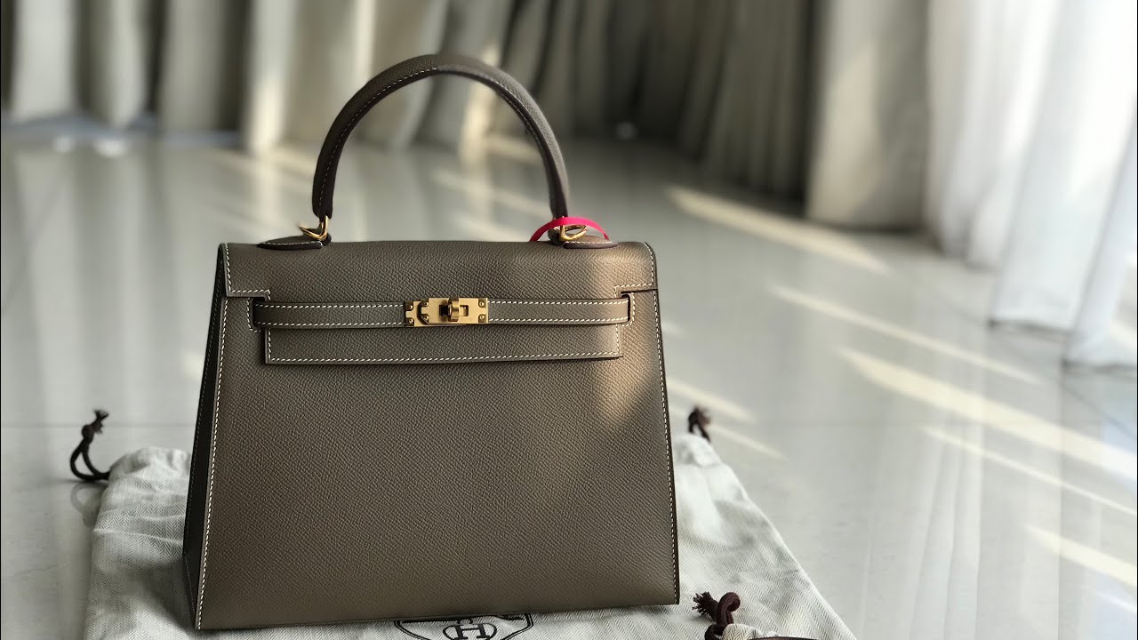 Hermes Kelly 25 Sellier Etoupe Epsom GHW