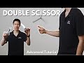 How to double scissor  advanced balisong  butterfly knife tutorial