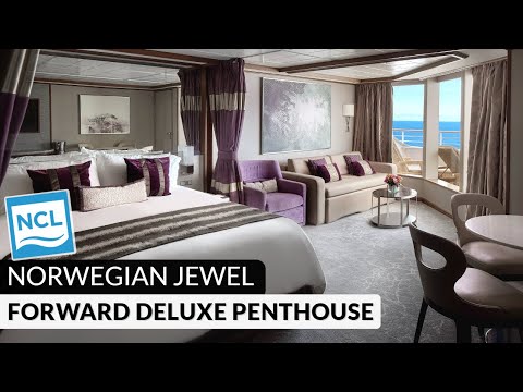 Norwegian Jewel Forward Deluxe Penthouse with Large Balcony walkthrough tour