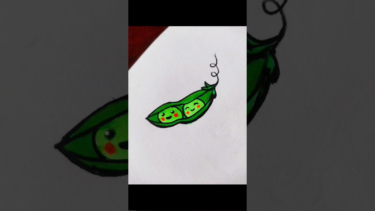How to draw green peas | 