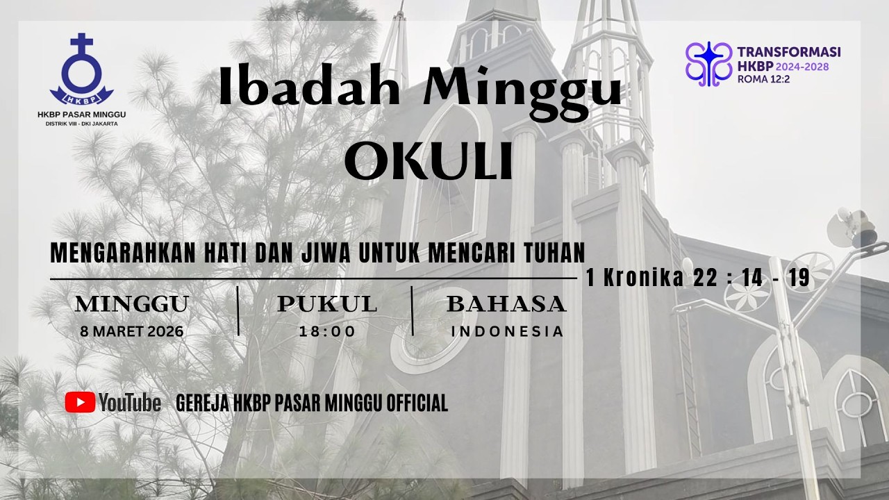 IBADAH MINGGU OKULI - 18.00 BAHASA INDONESIA