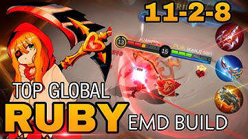 RUBY BEST BUILD 2022 | TOP GLOBAL RUBY GAMEPLAY S24 | EMD BUILD | ikanji Plays | MOBILE LEGNEDS