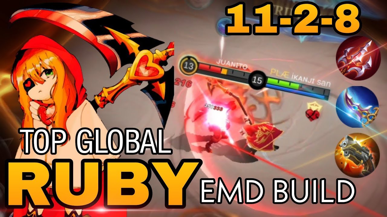 RUBY BEST BUILD 2022 | TOP GLOBAL RUBY GAMEPLAY S24 | EMD BUILD ...