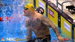 Savage anchor leg vaults Australia from 3rd place to 4x100 free relay world title; USA takes bronze