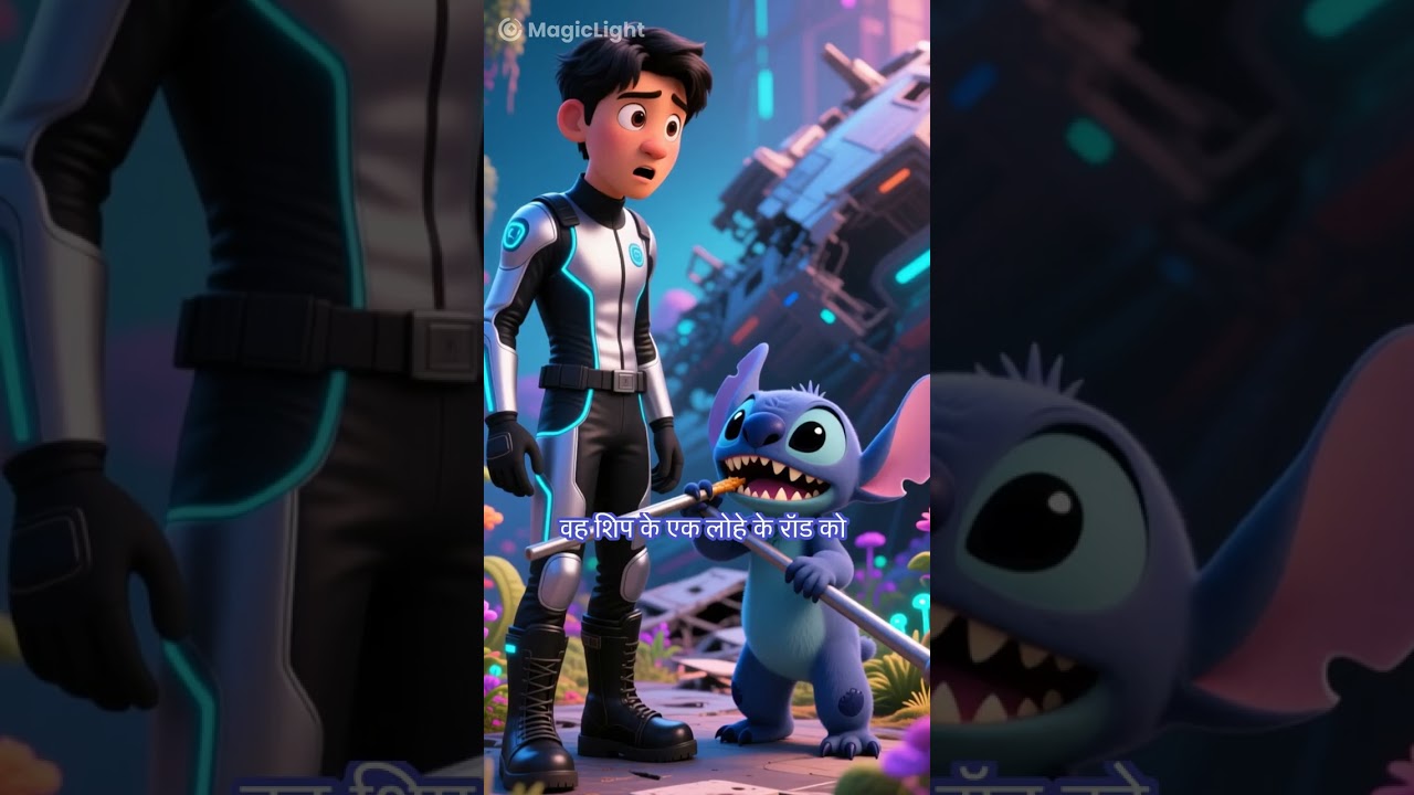 Leo aur Stitch: Ek Anokhi Antariksh Dosti 🚀 | Sci-Fi Story in Hindi