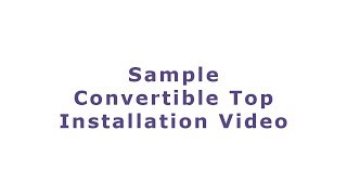 00-06 Eclipse Convertible top Installation Video Sample