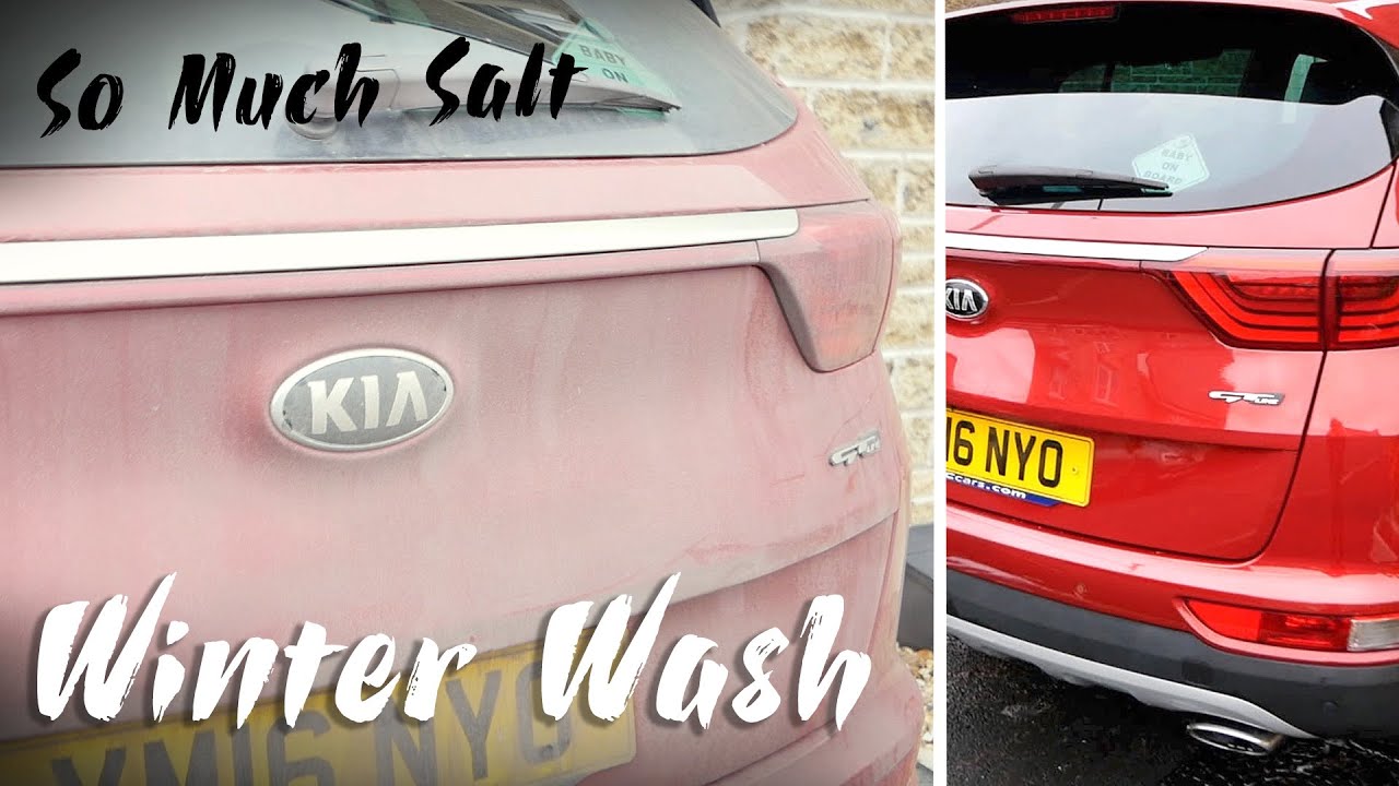 Winter Wash On A Salt Covered Family Car Kia Sportage GT Infra Red
