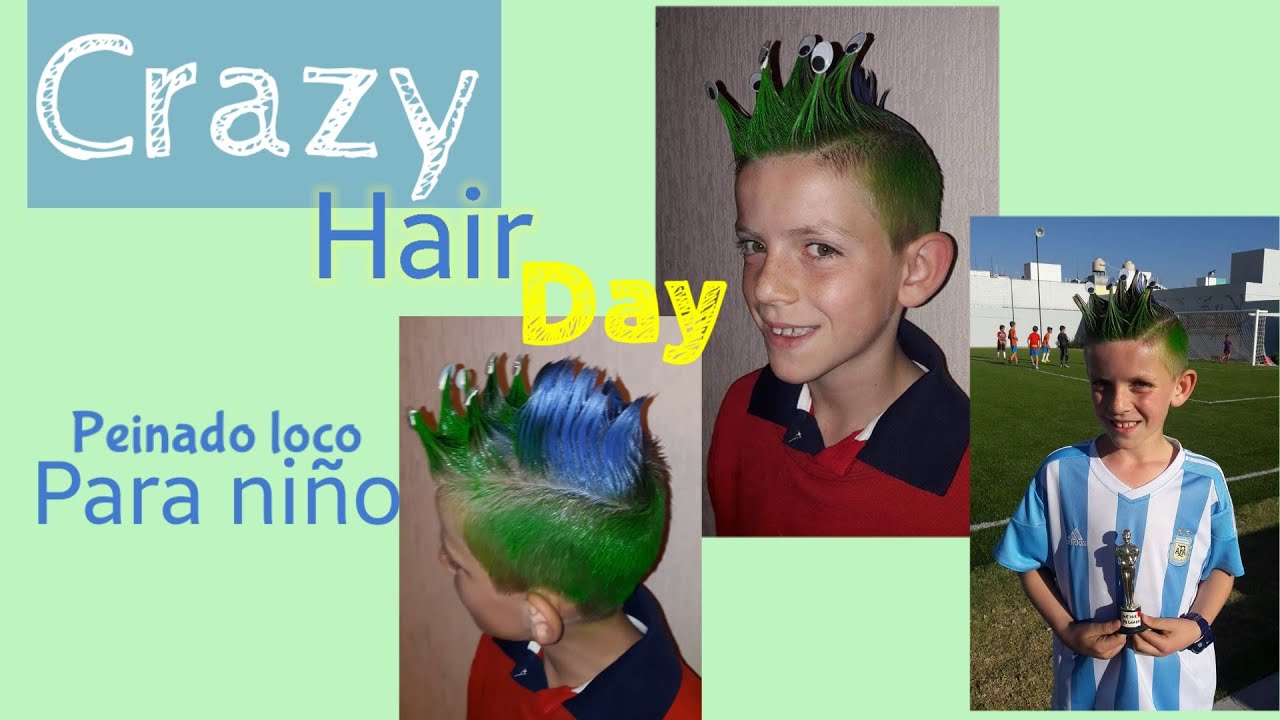 Crazy Hair peinado loco para niño - YouTube