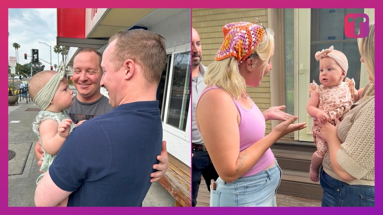 Baby Daughter Meets Dad's Identical Twin For First Time - YouTube