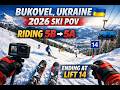 Bukovel, Ukraine | 2026 | Ski POV GoPro | Riding 5B, Switching to 5A, Ending at Lift 14