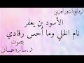 نام الخلي وما أحس رقادي الأسود بن يعفر بصوت د ساره حسان سمعها