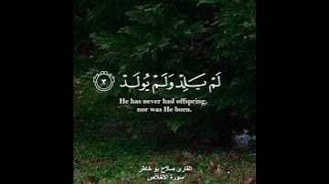 سورة الأخلاص القارئ صلاح بو خاطر