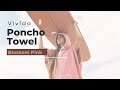 Poncho towel essential blossom pink  vivida lifestyle