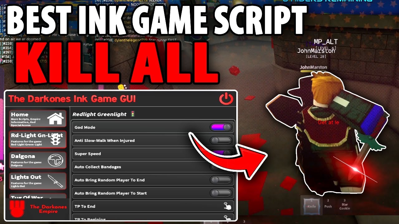 [NEWEST] Ink Game Script | KILL ALL, GOD MODE, COMPLETE DALGONA ...