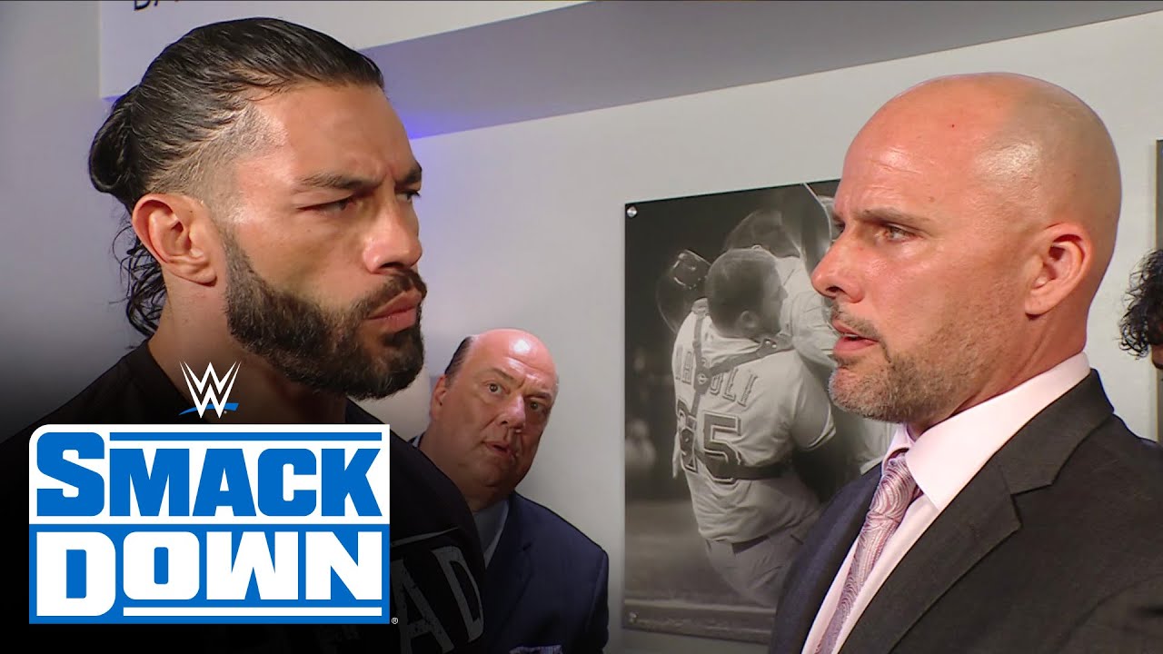 Roman Reigns and Edge lobby Adam Pearce for WrestleMania decision: SmackDown, March 26, 2021