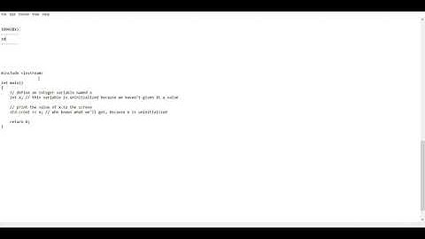 uninitialized variable & garbage value