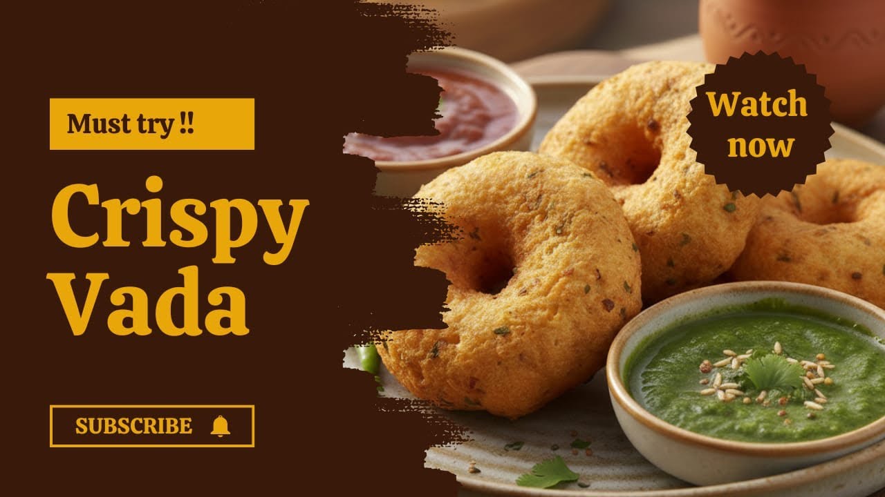 “Crispy Vada Recipe 😳 | Market Se Bhi Zyada Crispy!”#food #crispyvada #indianrecipe #cooking 