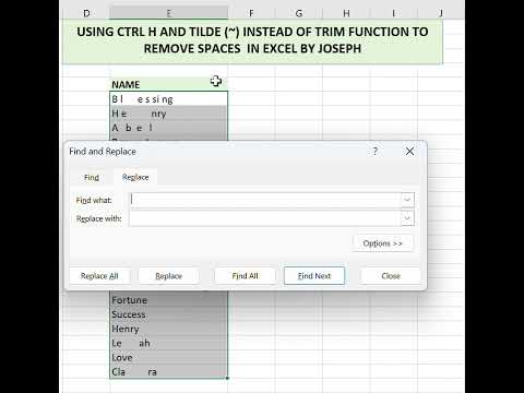 USING CTRL H AND TILDE TO REMOVE SPACES