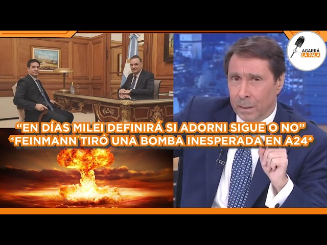 FEINMANN SALIÓ EN A24 CON BOMBA INESPERADA QUE CAMBIA TODO: "SE DEFINE SI SIGUE ADORNI O NO"