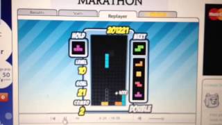 Tetris Marathon level 15 finish