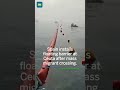 Spain installs floating barrier in Ceuta