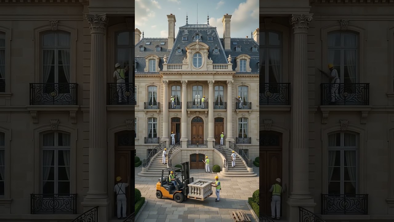 Tiny French Château Construction That Looks Real | #shorts - YouTube