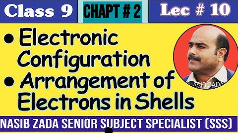 Electronic Configuration || Arrangement of Electrons in Shells || Bohr Formula ||@NASIBZADASSS
