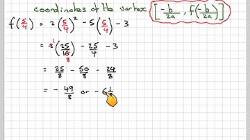 Finding the line of symmetry and vertex of a quadratic function 01