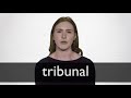 How to pronounce TRIBUNAL in British English