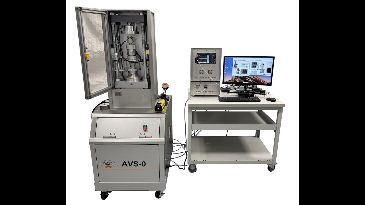 Acoustic velocity system at overburden conditions