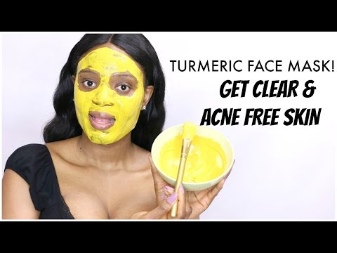 FIGHT ACNE & CLEAR DARKSPOTS - DIY TURMERIC FACE MASK & ALOE VERA | OMABELLETV