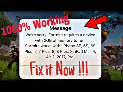 fortnite iphone 6 5s mobile 2gb ram error fix complete guide 100 working fix it now - how to get 2gb of memory for fortnite