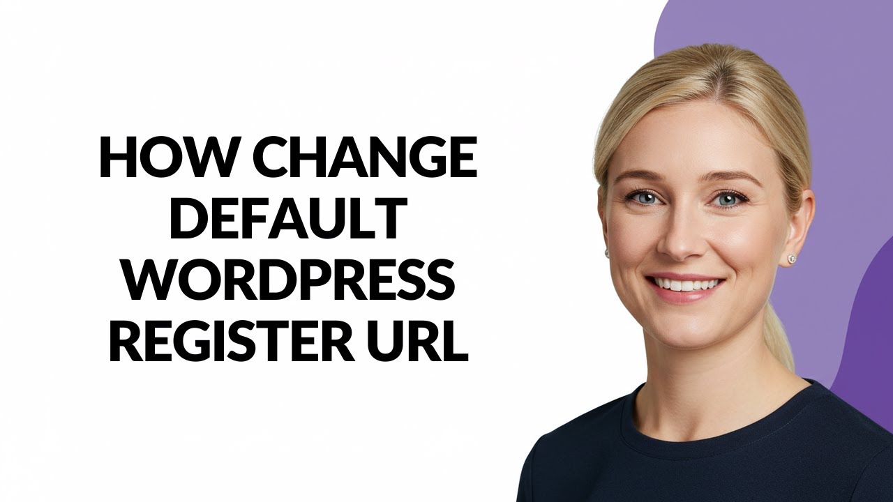 How Change Default Wordpress Register Url - Julia'sTutorials - YouTube