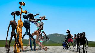 TEAM SIREN HEAD VS TEAM CARTOON CAT!! Garry's Mod Sandbox