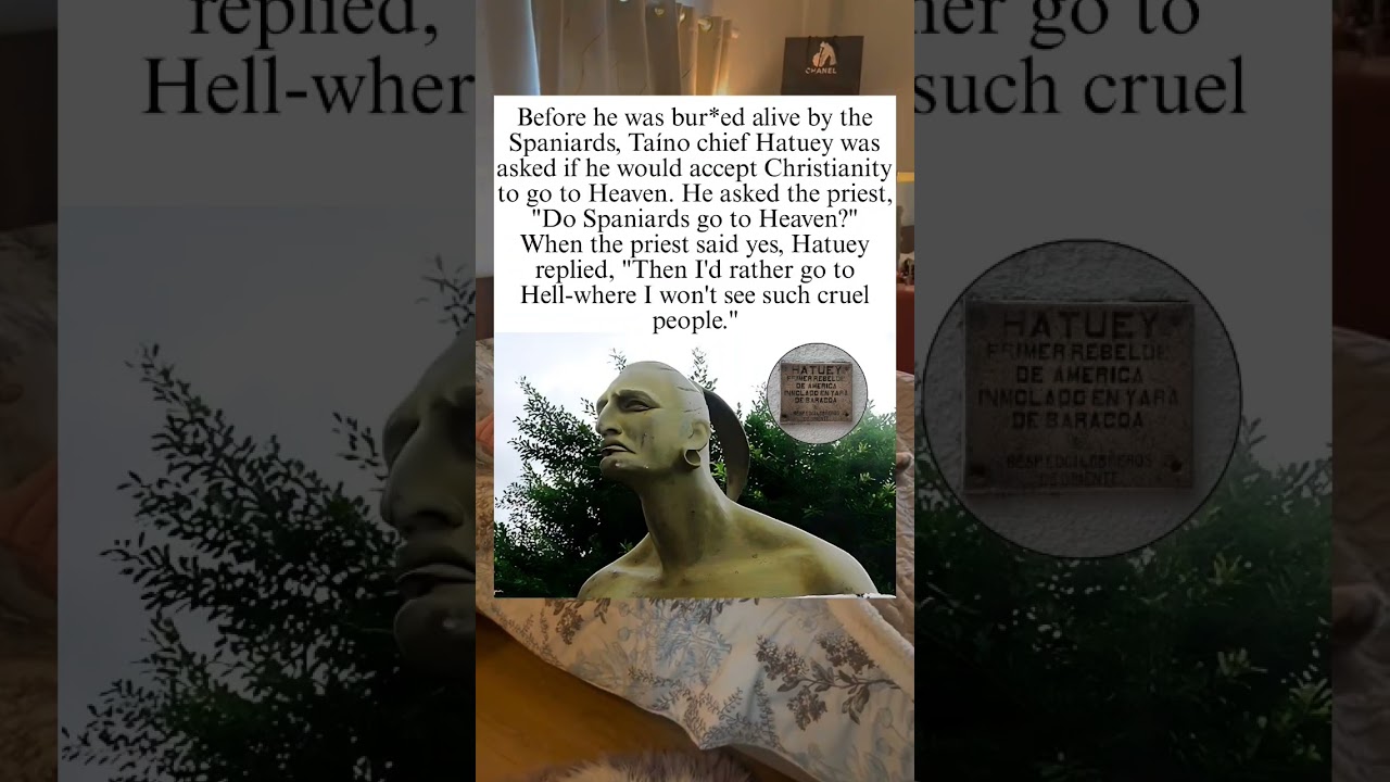 🤯😱When Taíno chief Hatuey was asked if he would accept Christianity to go to Heaven.❤️🥹