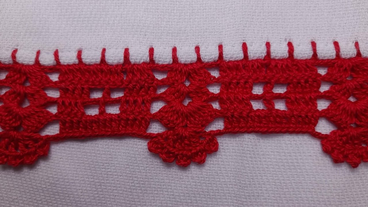 Barrado de Crochê Simples que Iniciante Consegue Fazer ( número 11)