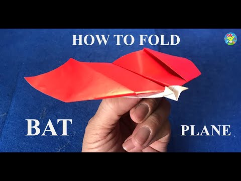 Cách gấp máy bay hình dơi|Xếp giấy Origami | Foci