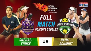Hyderabad vs Gurgaon | Women’s Doubles | Fudge–Snehal Beat Schmidt–Naimi 15–10 | IPBL 2025